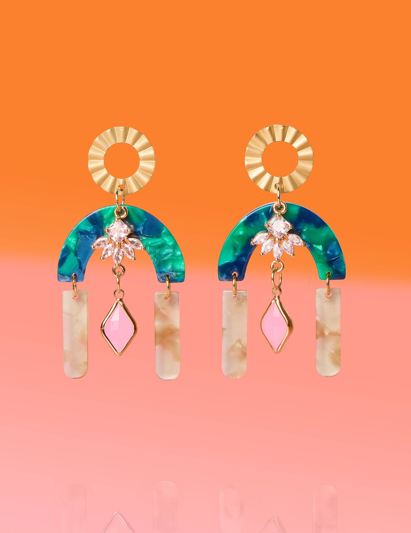 Egyptian but Deco Dangle Earrings