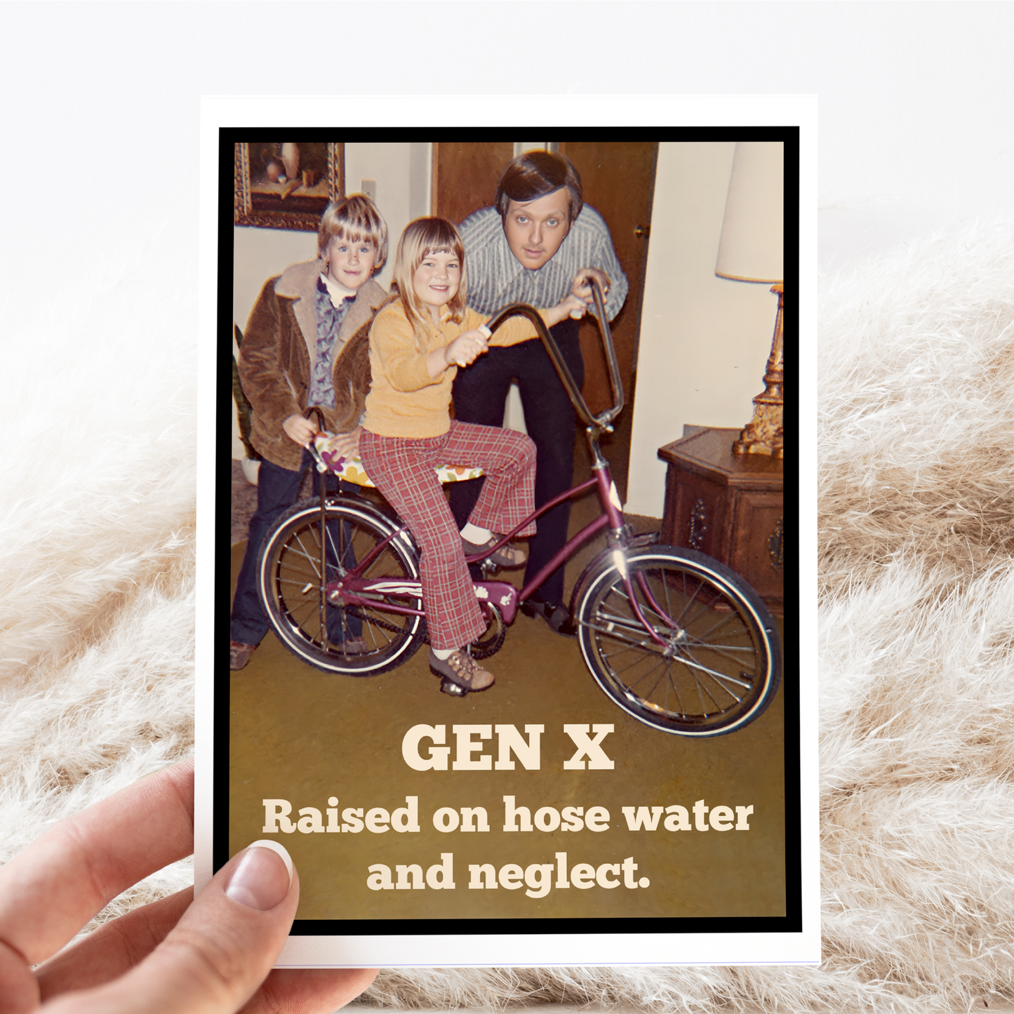Vintage 70s Gen X Raised On Hose Water - Everyday Card