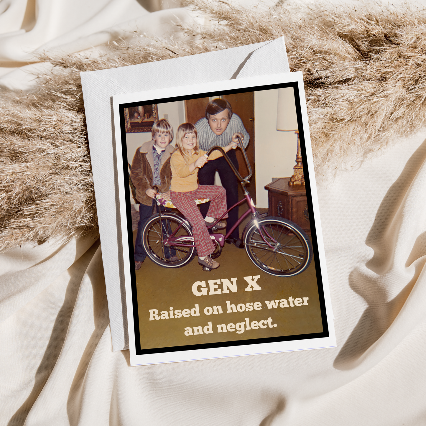 Vintage 70s Gen X Raised On Hose Water - Everyday Card