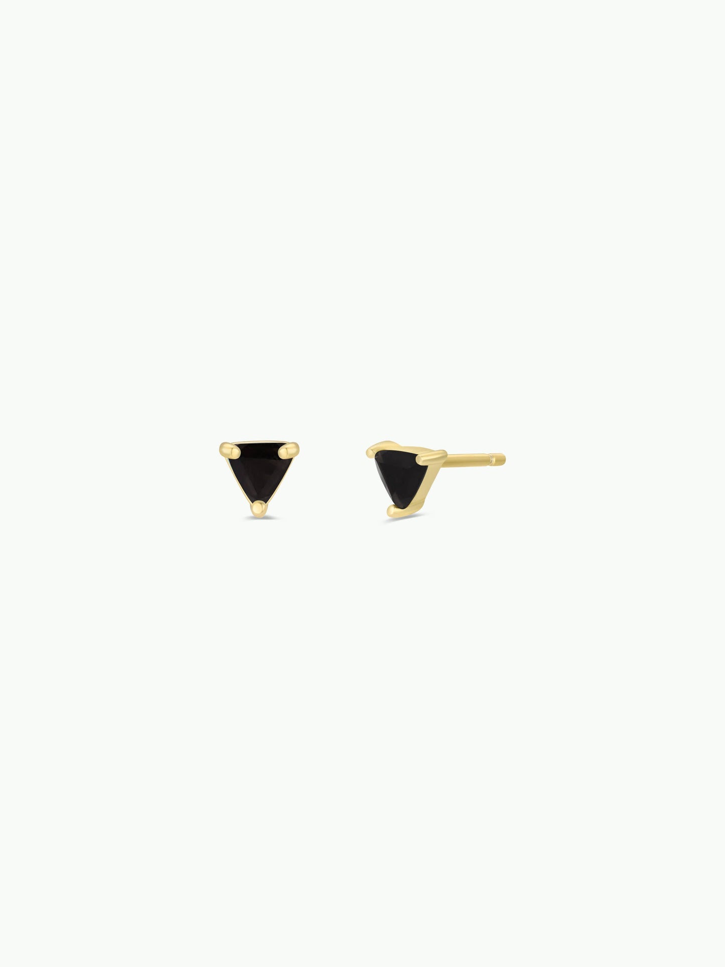 Black Tourmaline Mini Energy Gem Gold Earrings