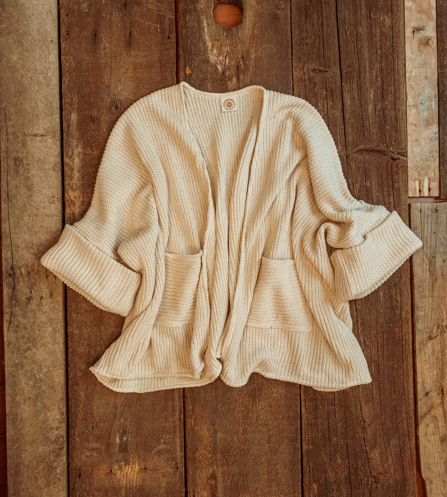 Bohemian Oversized Cardigan Sweater - 100% Organic Cotton