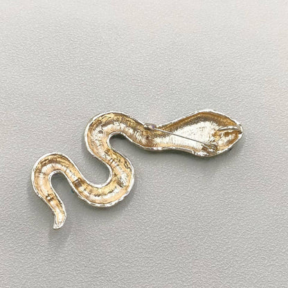 Multi-Style Inlaid Rhinestone Enamel Snake Brooch