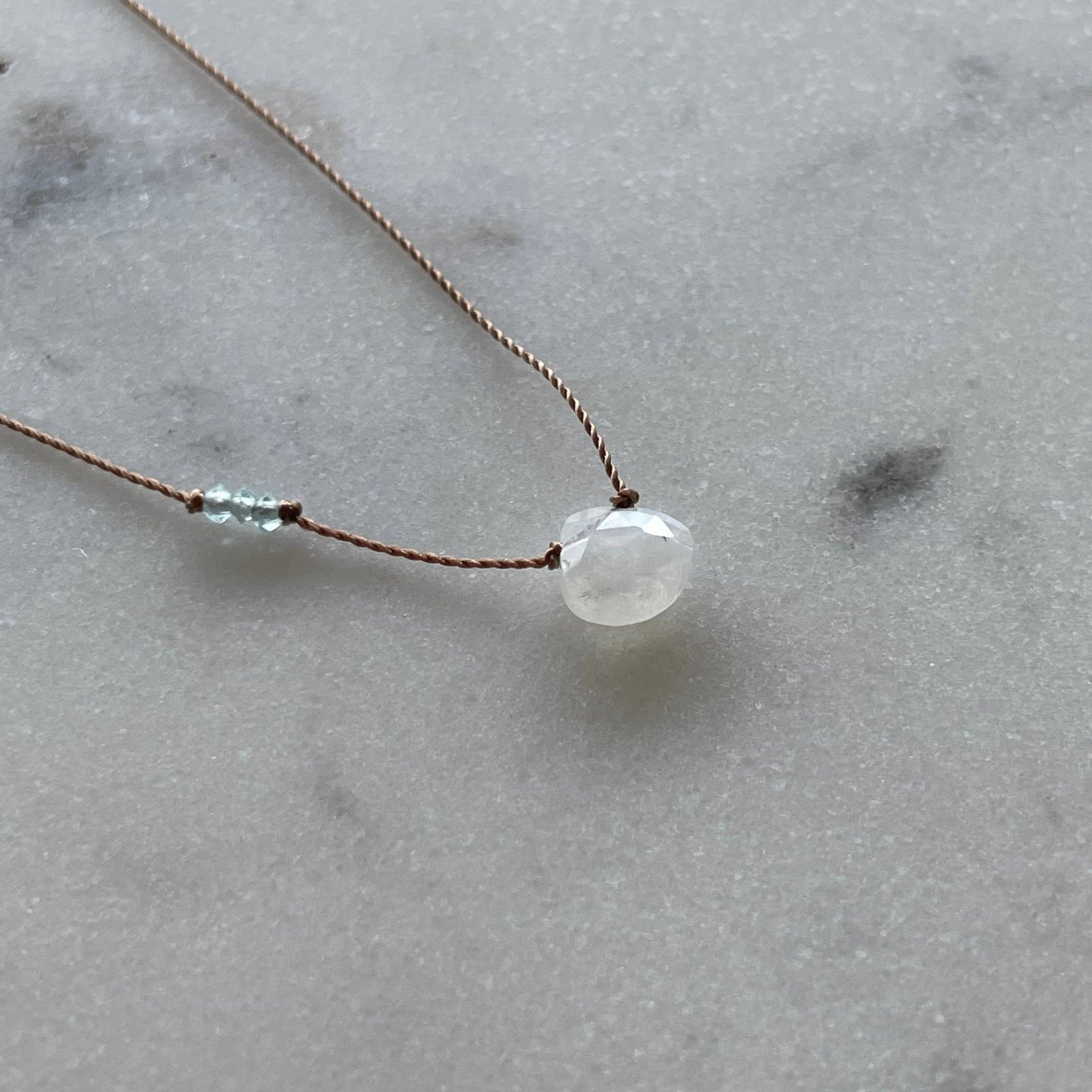 New Beginnings Moonstone and Apatite Necklace