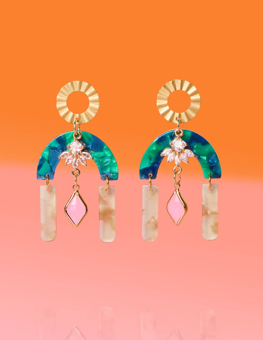 Egyptian but Deco Dangle Earrings