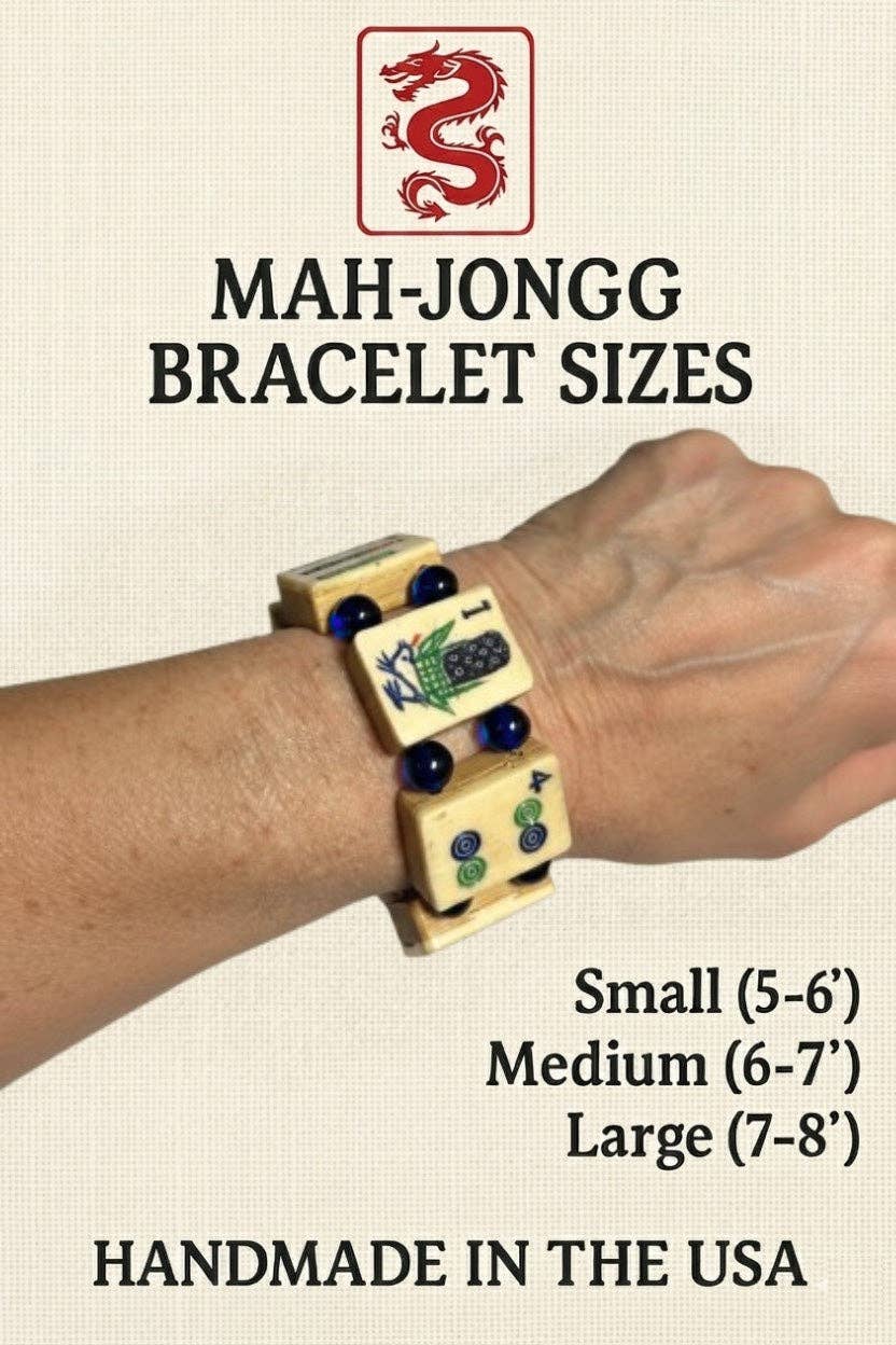 Mah-Jongg Jewelry by Patty - Vintage Handmade Bone & Bamboo Mah-Jongg Bracelet