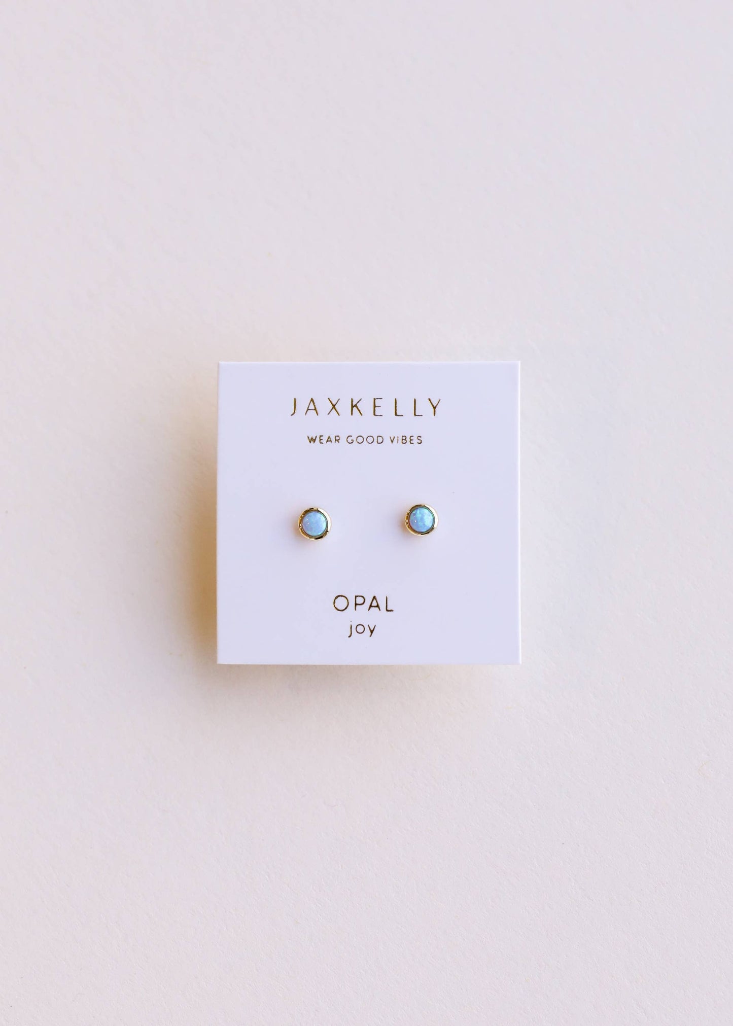 Fire Opal Simple Stud Gold Earrings