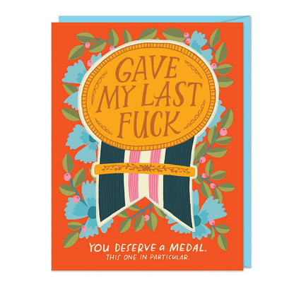 Gave My Last Fuck - Sticker Birthday Card