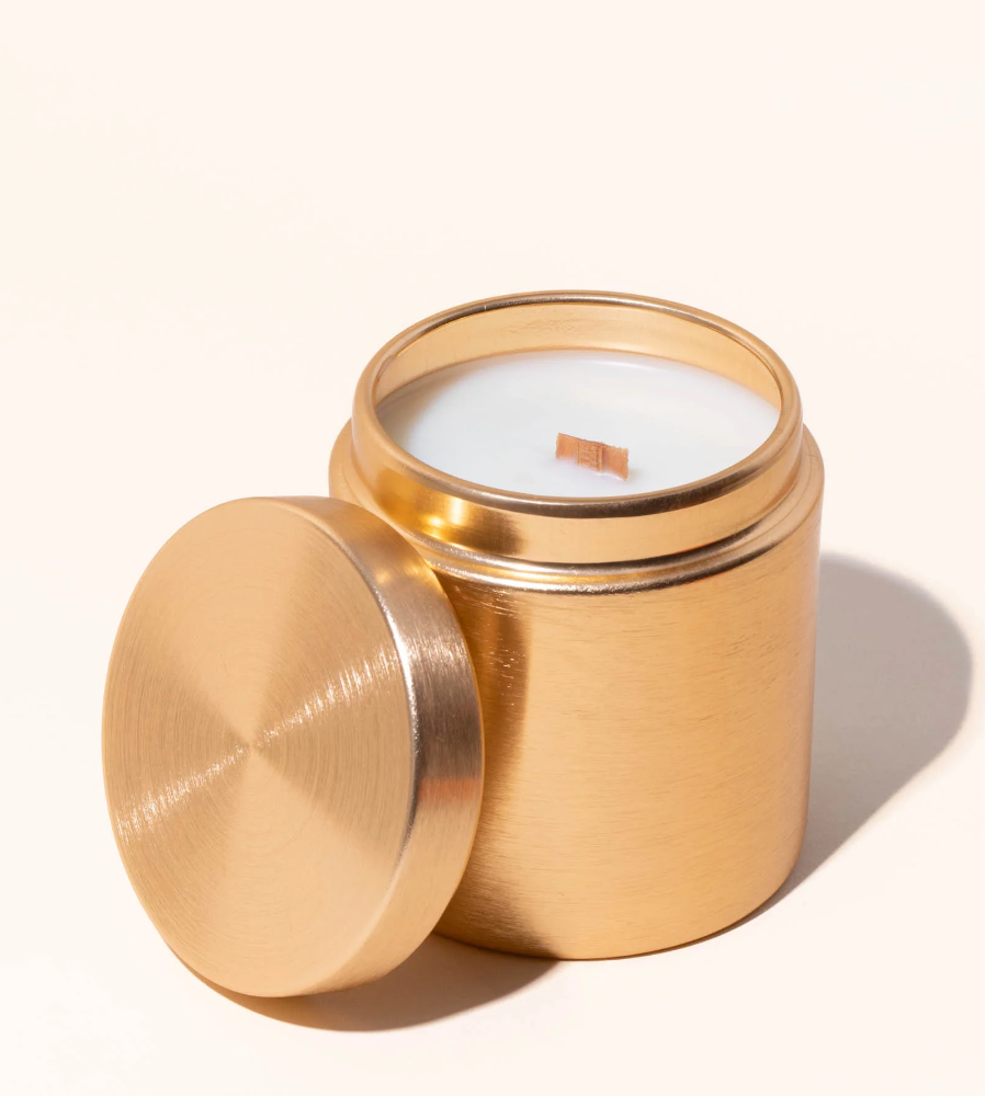 White Label Candle | 9 oz Gold Jar Eco Luxury | Coconut Wax