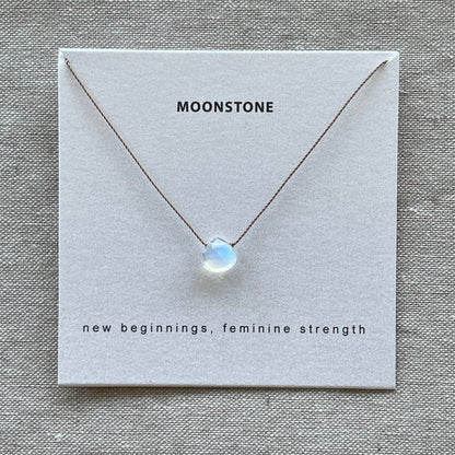 New Beginnings Rainbow Moonstone Necklace