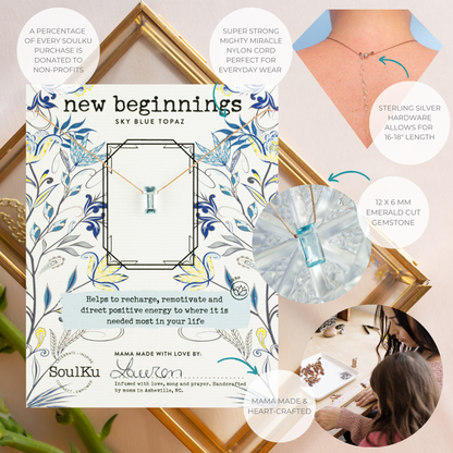 Sky Blue Topaz New Beginnings Necklace
