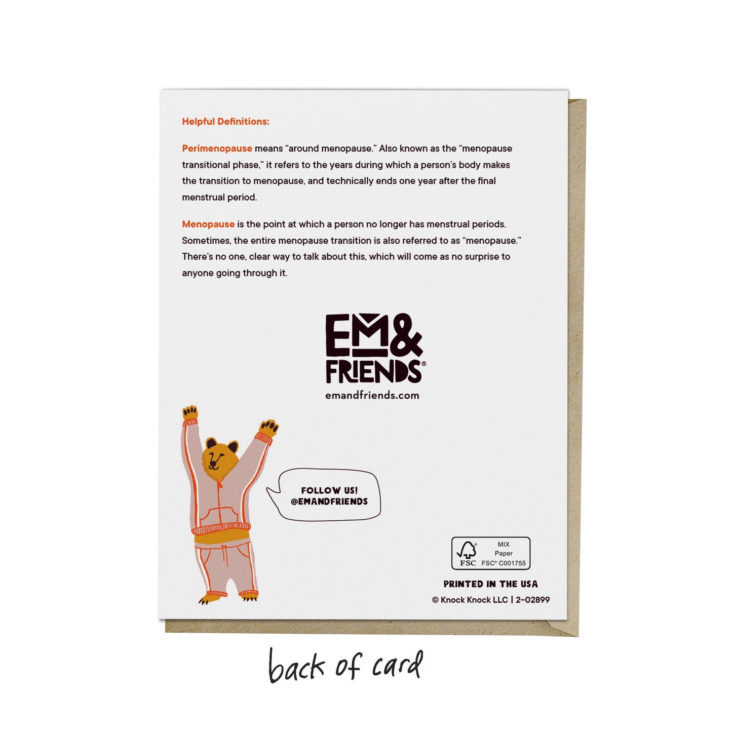 Breathtaking Power Menopause - Friendship Card