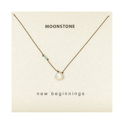New Beginnings Moonstone and Apatite Necklace