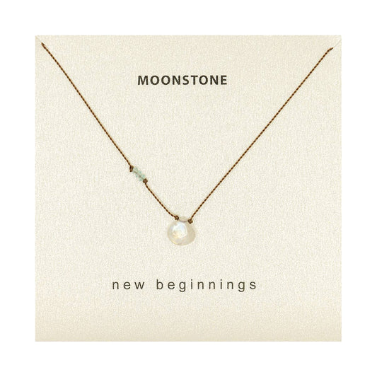New Beginnings Moonstone and Apatite Necklace