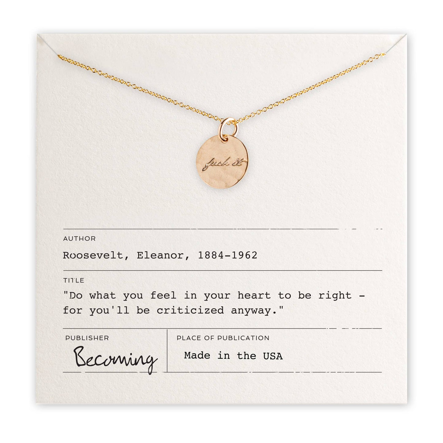 Fuck It Necklace