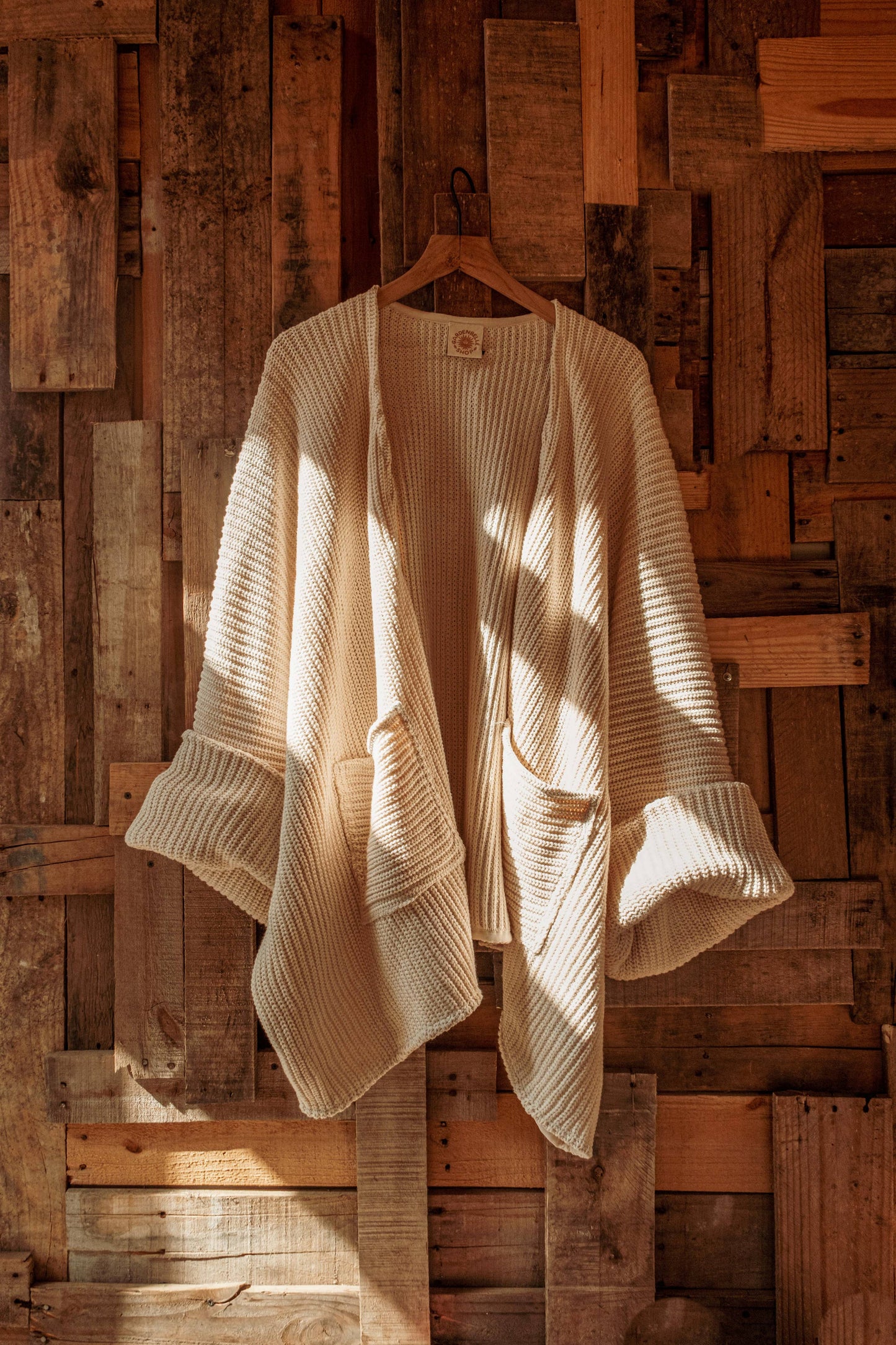 Bohemian Oversized Cardigan Sweater - 100% Organic Cotton