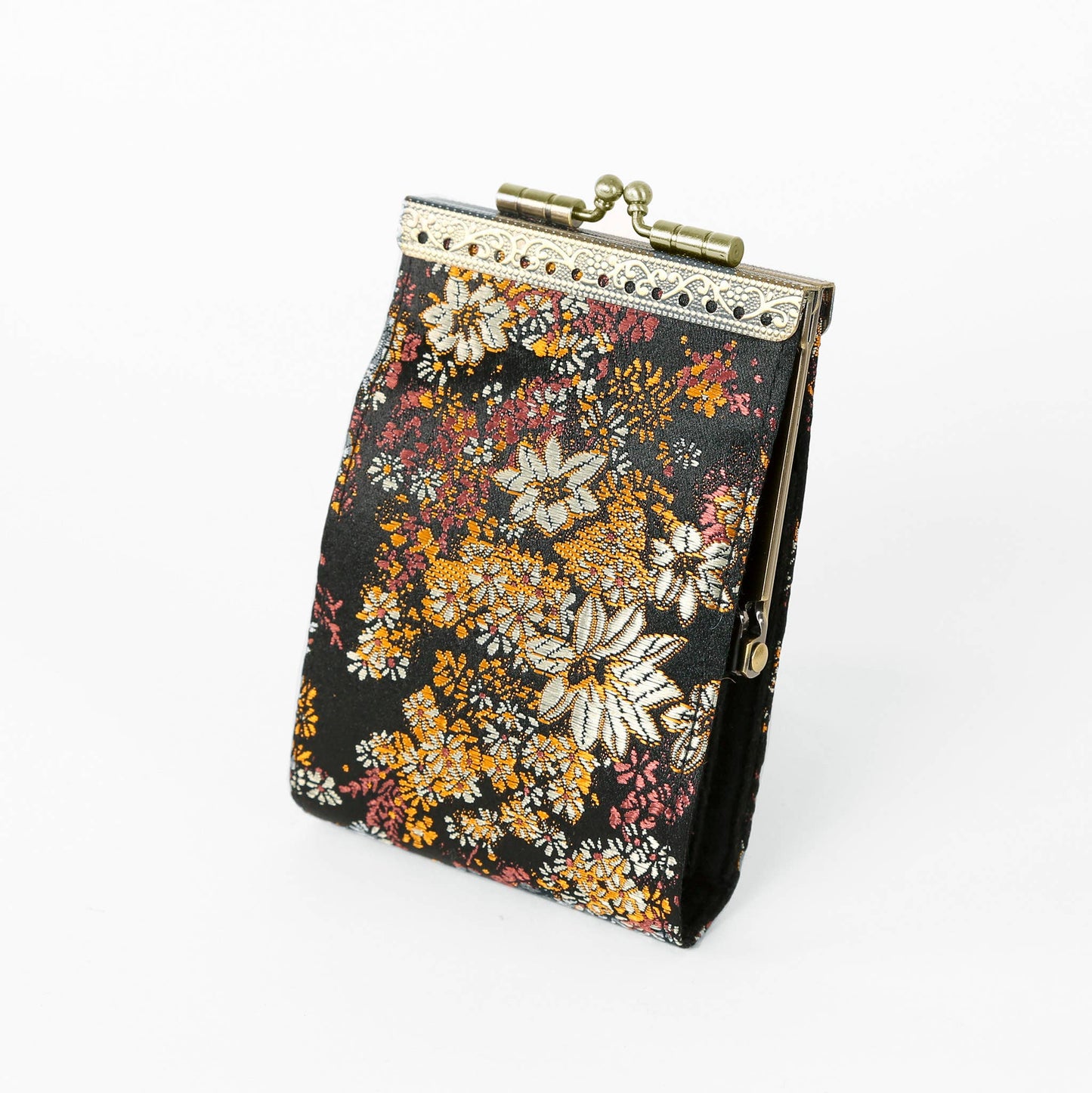 Small Floral Brocade Card Holder