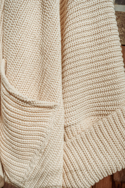 Bohemian Oversized Cardigan Sweater - 100% Organic Cotton