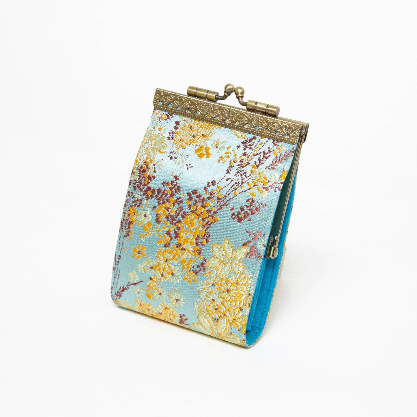 Small Floral Brocade Card Holder