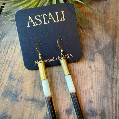 Porcupine Quill in Bullet Earrings