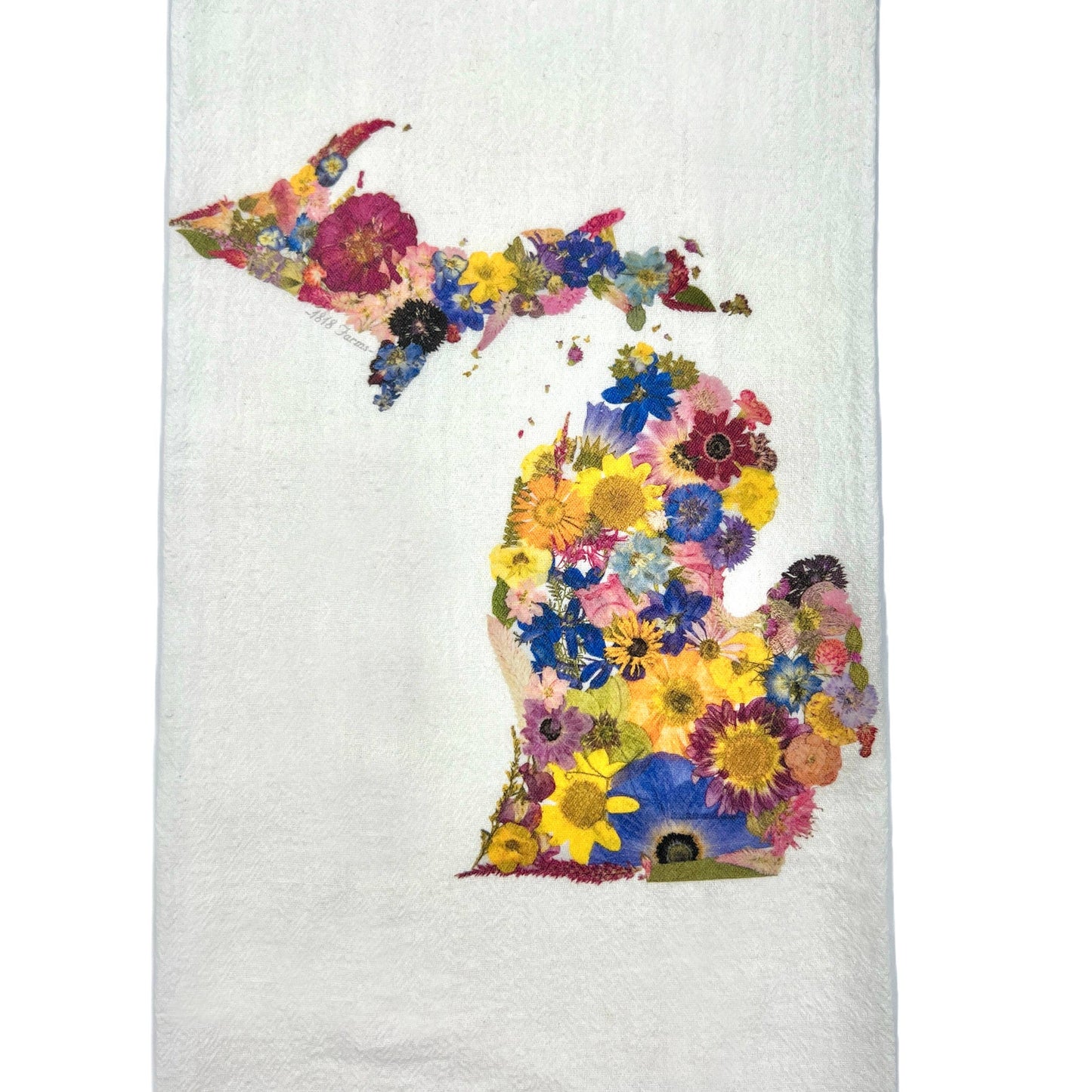 "Where I Bloom" State Flour Sack Towel