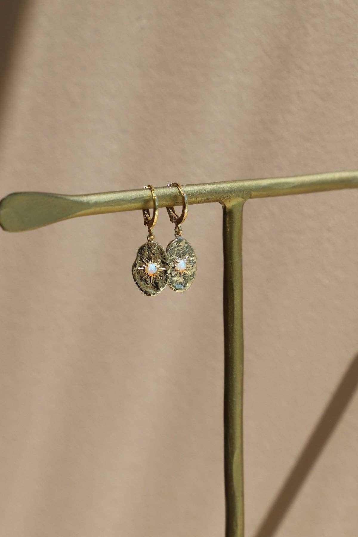 Frances Opal Huggies Earrings
