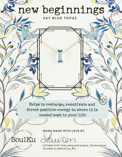 Sky Blue Topaz New Beginnings Necklace