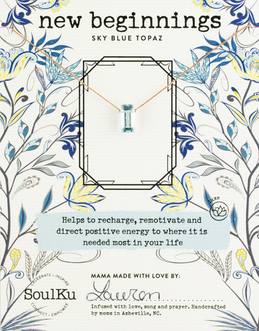 Sky Blue Topaz New Beginnings Necklace