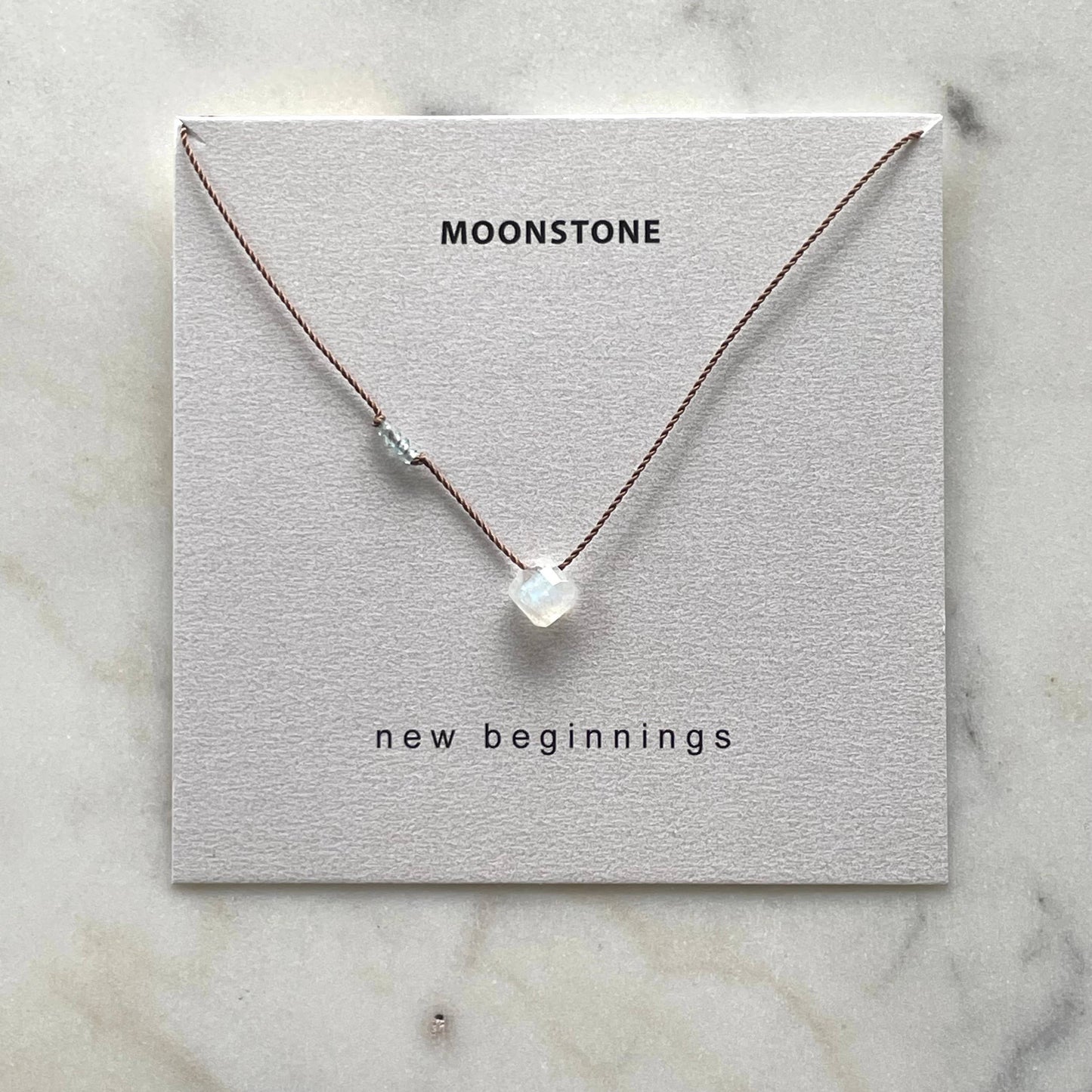 New Beginnings Moonstone and Apatite Necklace