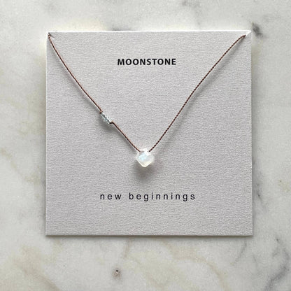 New Beginnings Moonstone and Apatite Necklace