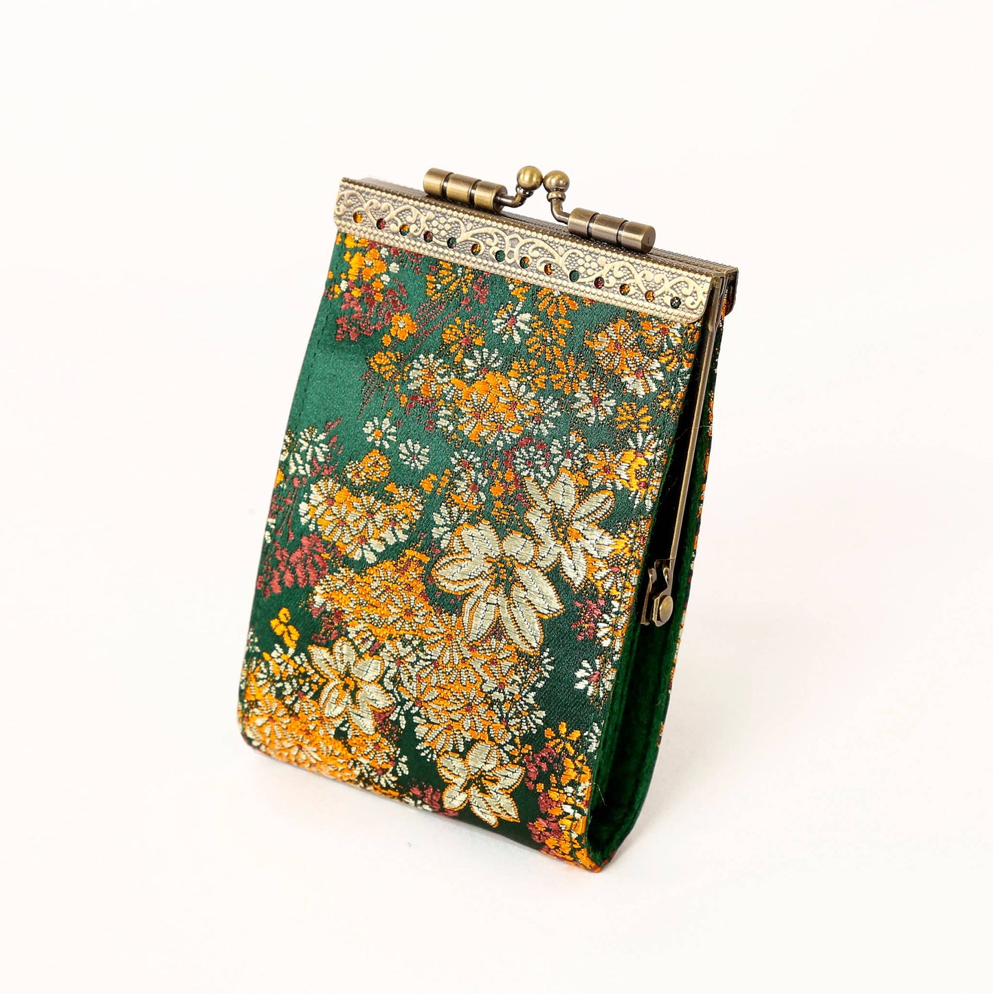 Small Floral Brocade Card Holder