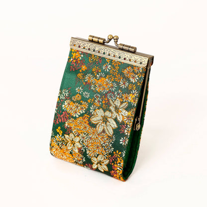 Small Floral Brocade Card Holder