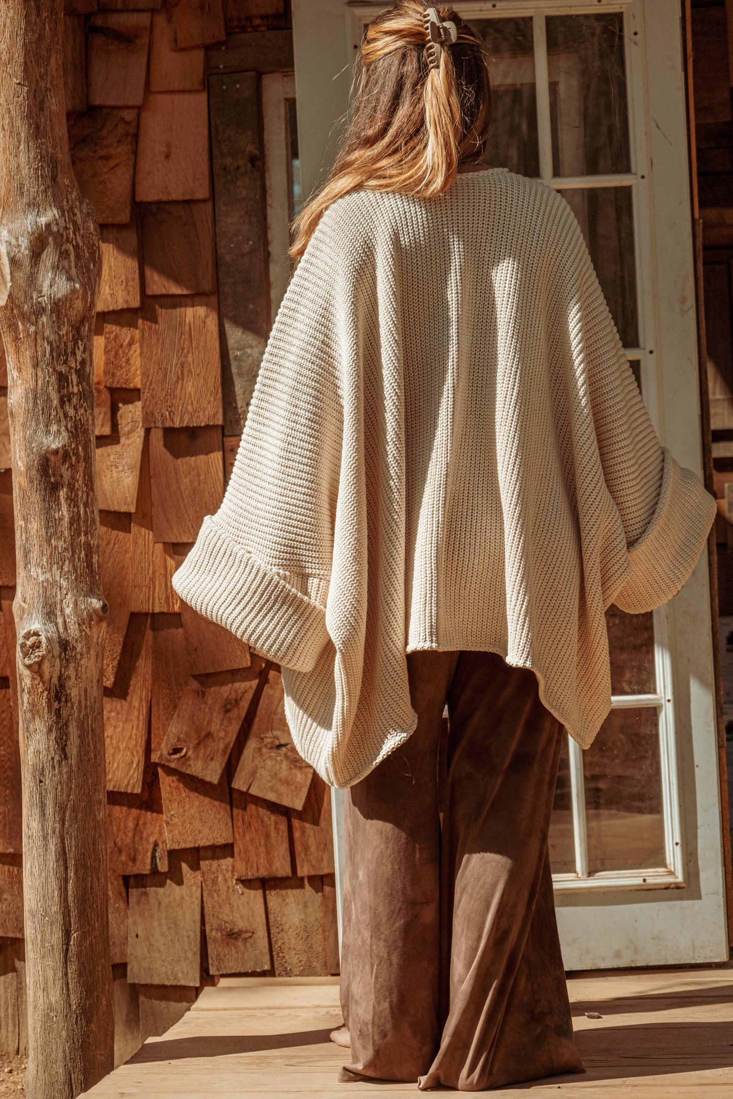 Bohemian Oversized Cardigan Sweater - 100% Organic Cotton
