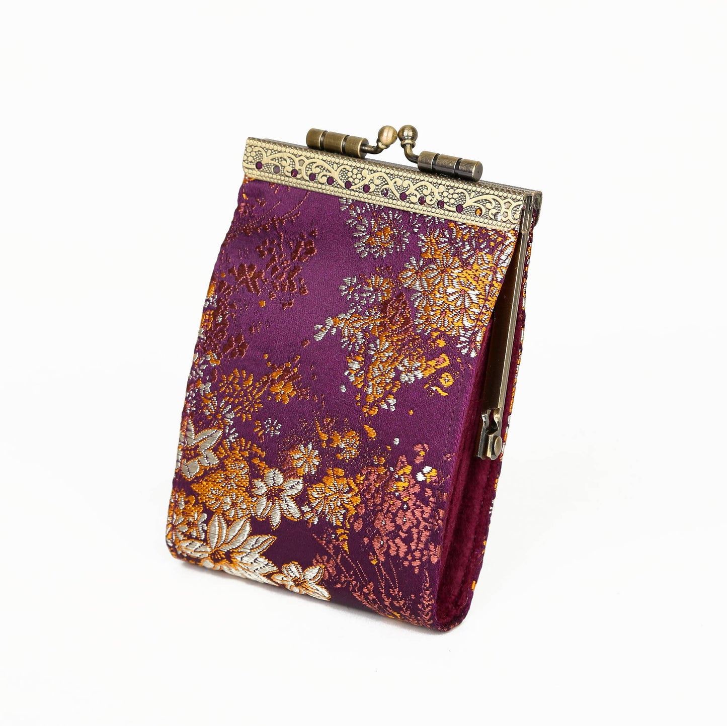 Small Floral Brocade Card Holder