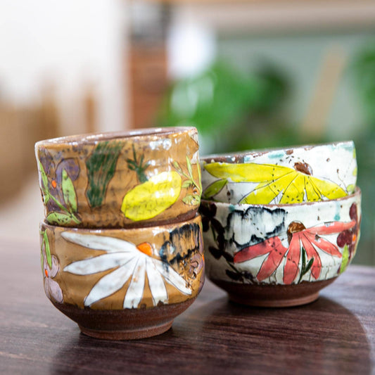 Artist Choice Floral Tea Bowl/Cup/Snack Bowl
