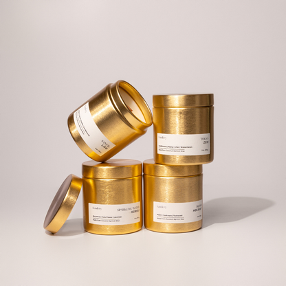 White Label Candle | 9 oz Gold Jar Eco Luxury | Coconut Wax