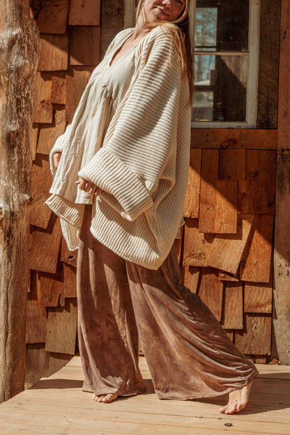 Bohemian Oversized Cardigan Sweater - 100% Organic Cotton