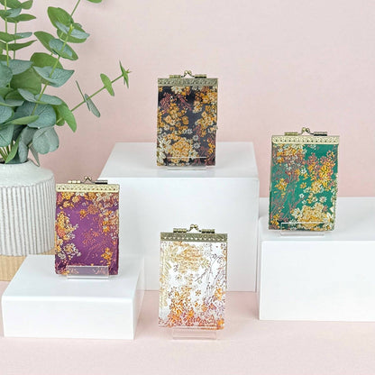 Small Floral Brocade Card Holder