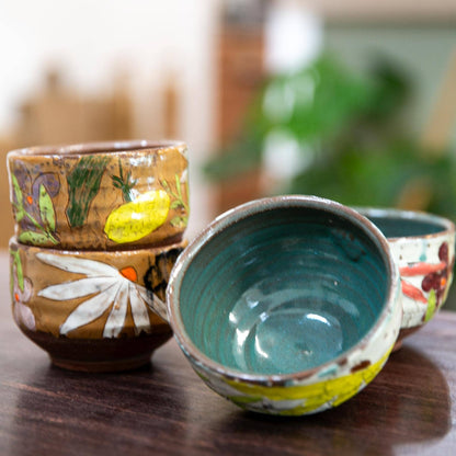 Artist Choice Floral Tea Bowl/Cup/Snack Bowl