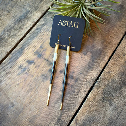 Porcupine Quill in Bullet Earrings