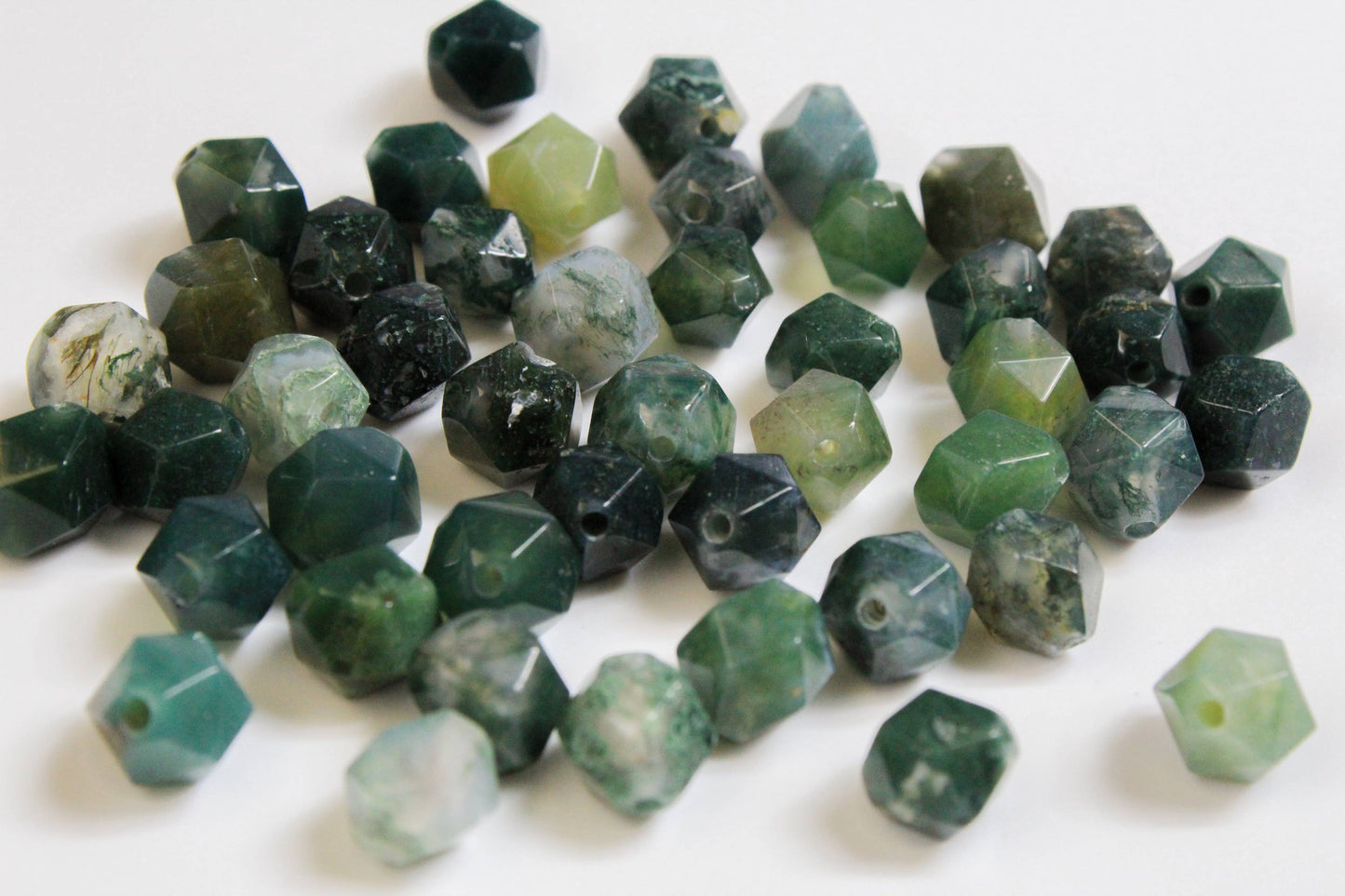 Moss Agate Flourish Necklace