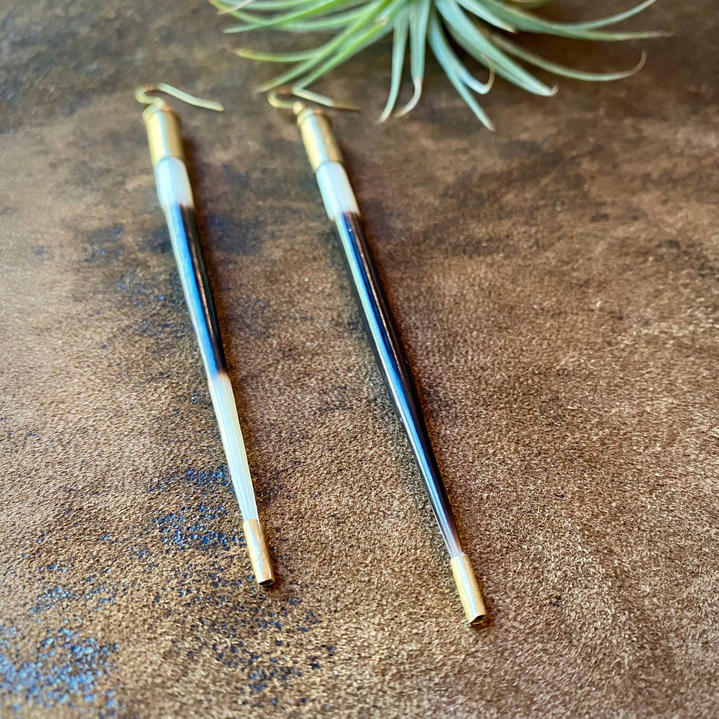 Porcupine Quill in Bullet Earrings