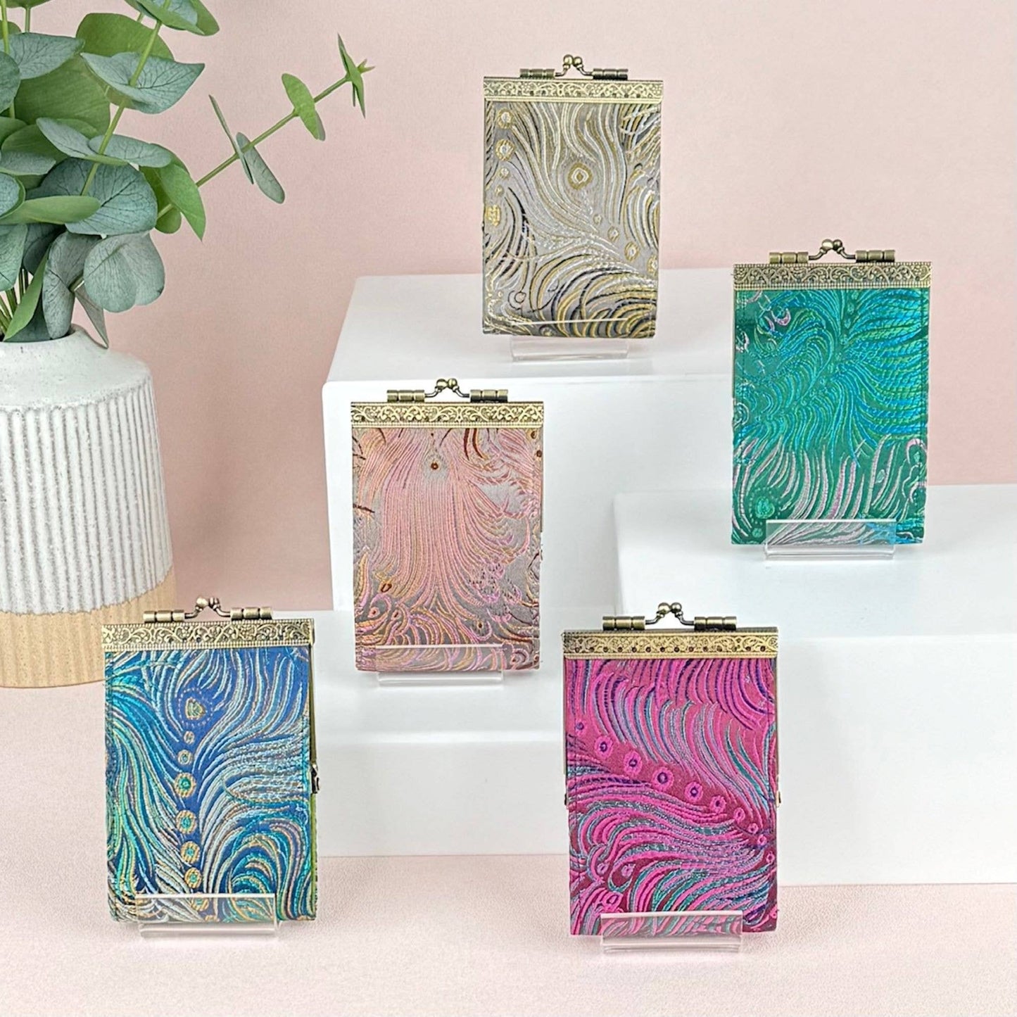 Peacock Brocade Card Holder / Wallet