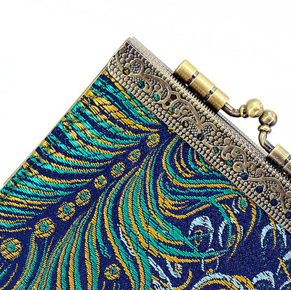 Peacock Brocade Card Holder / Wallet
