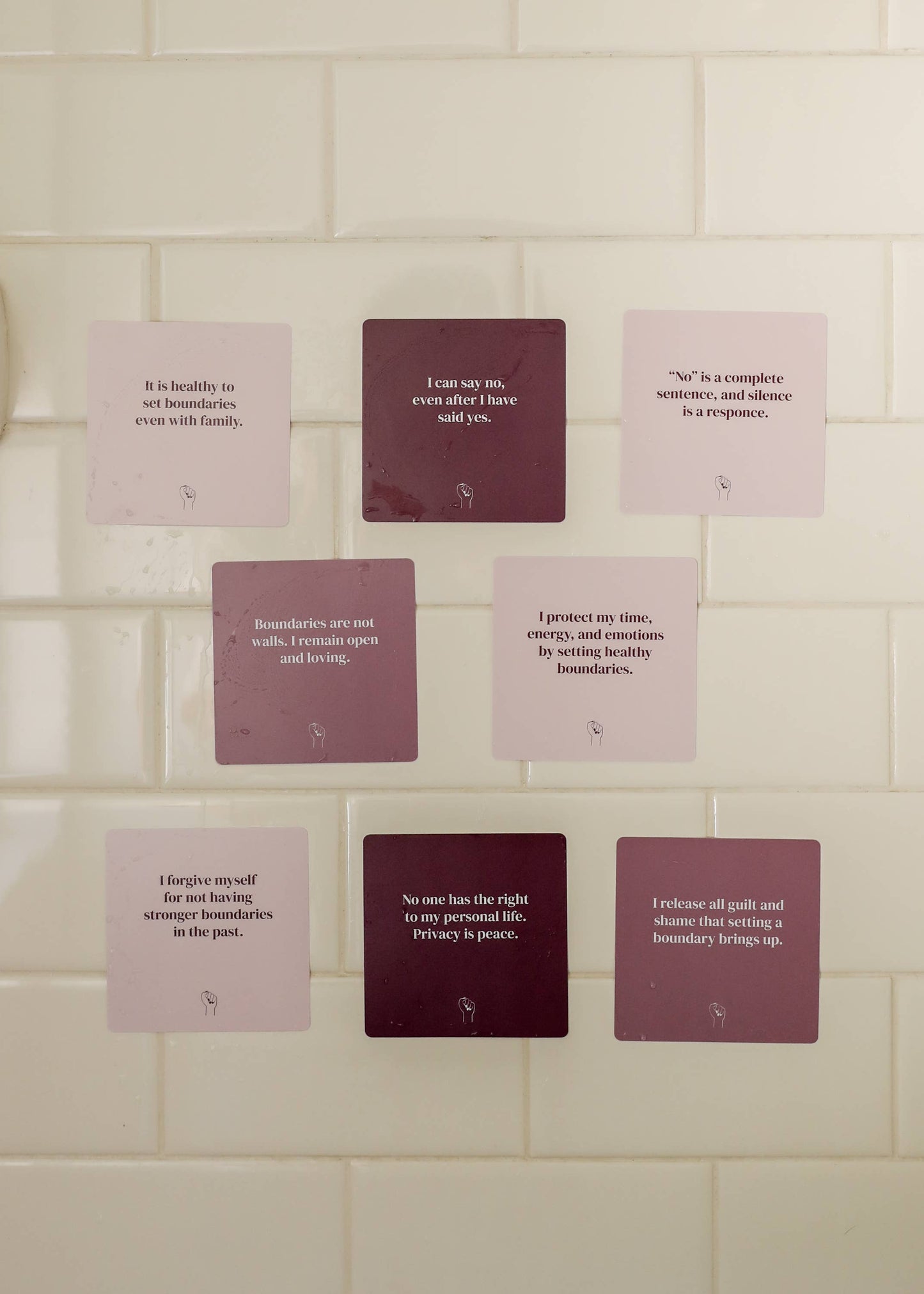 Shower Affirmation™  Boundaries Cards