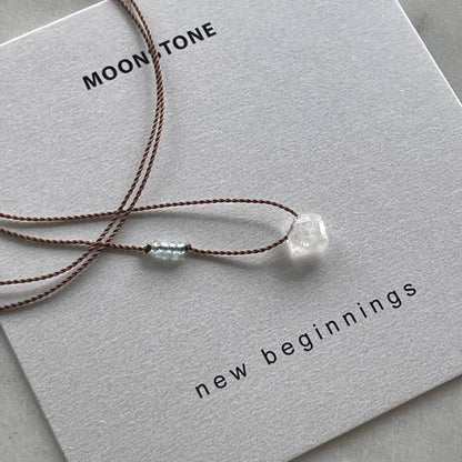 New Beginnings Moonstone and Apatite Necklace