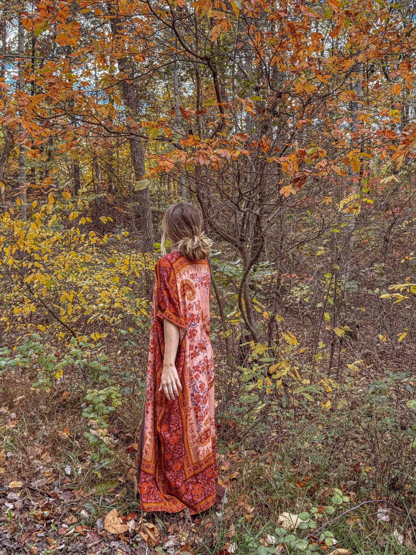 Fall Floral Printed Duster
