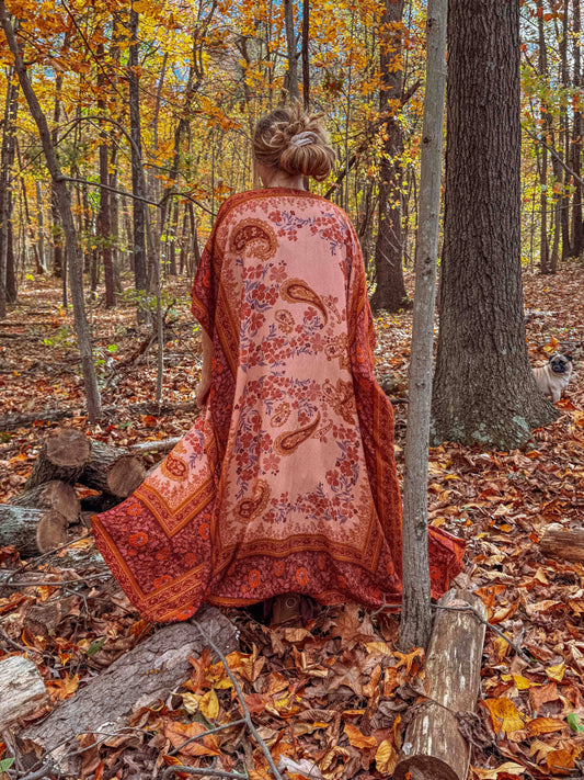 Fall Floral Printed Duster