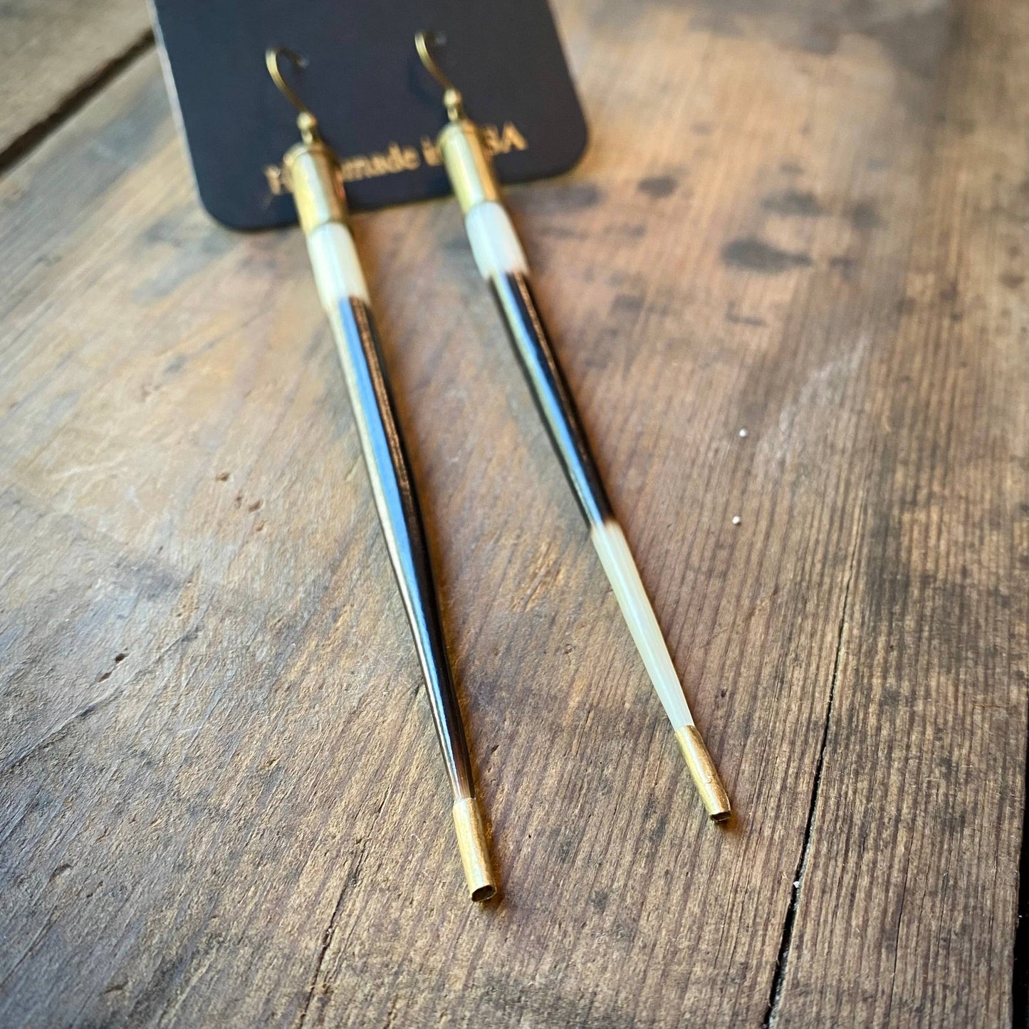 Porcupine Quill in Bullet Earrings