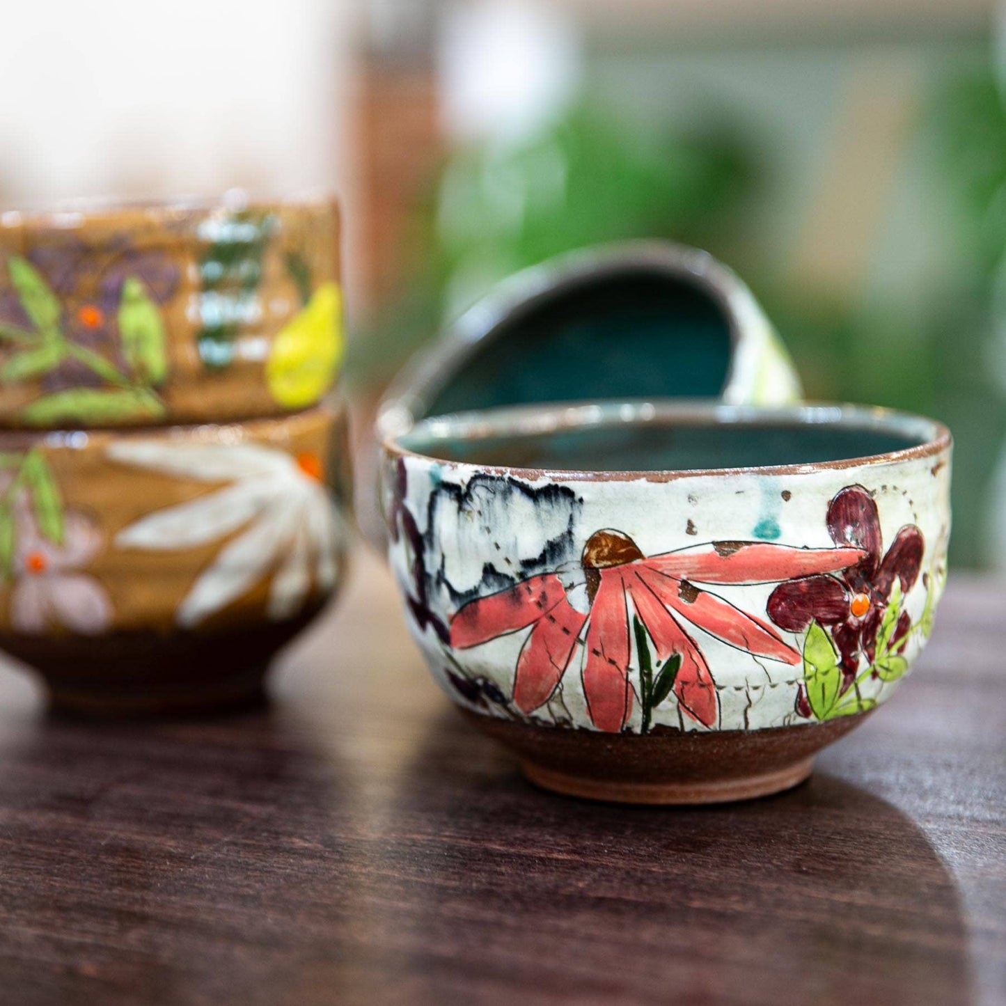 Artist Choice Floral Tea Bowl/Cup/Snack Bowl